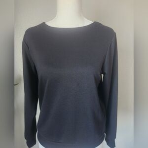Avia Black Twist Back Sweater | Open Back Detail | Minimal Chic | Size XS